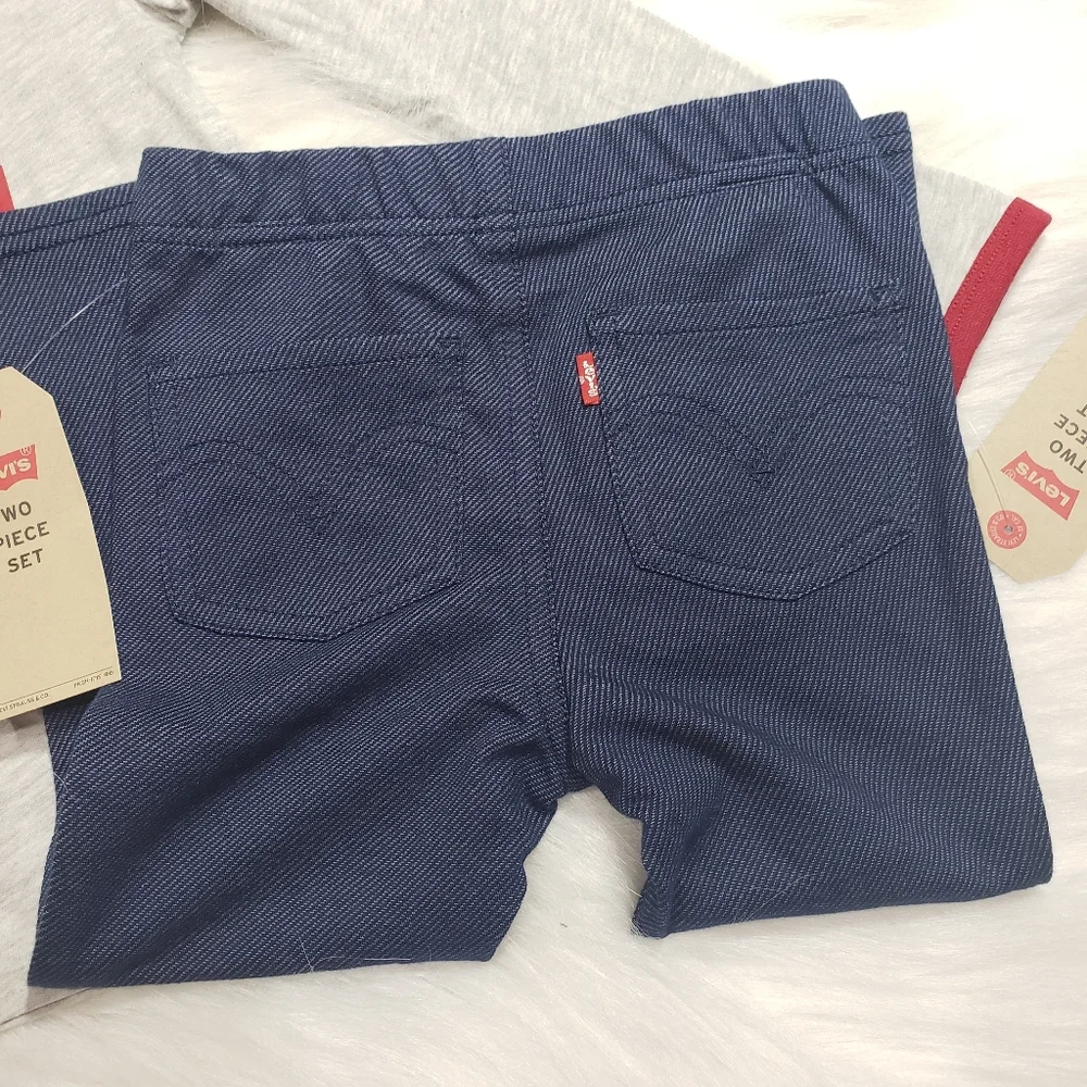 Levi's two-piece set leggings and long sleeve‎ top size 2T